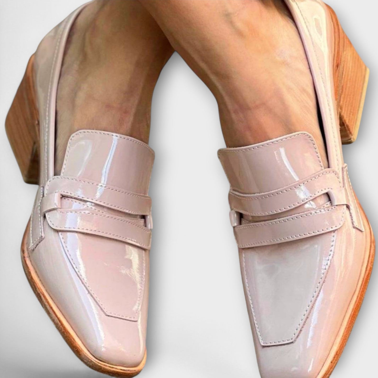 Elaine Glanzende Loafers