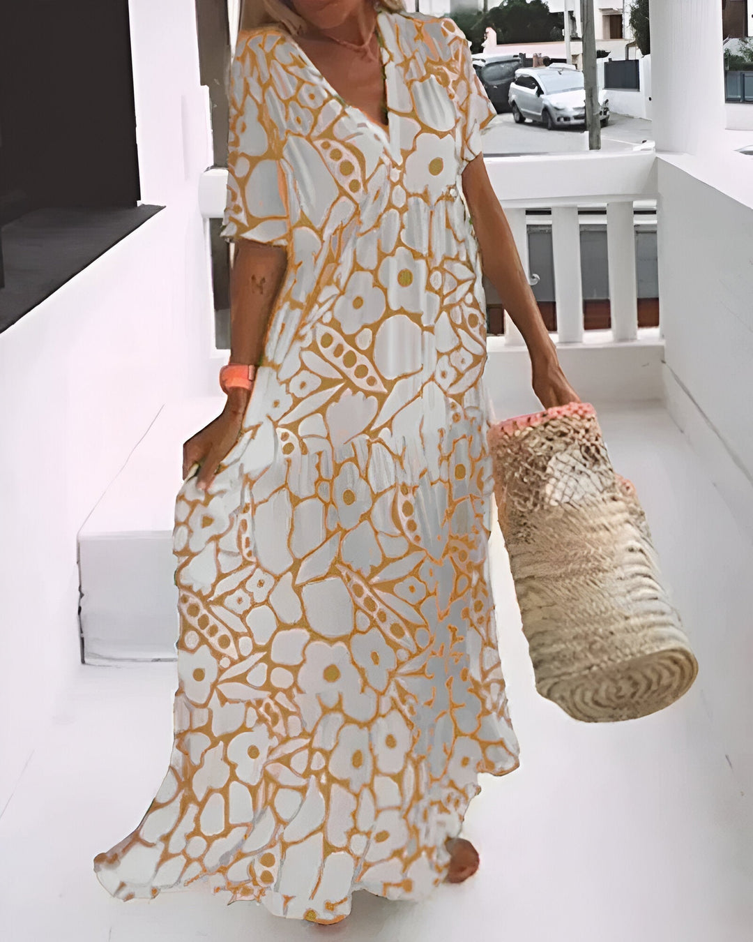 Sophie™ | Losvallende Bloemen Maxi Jurk
