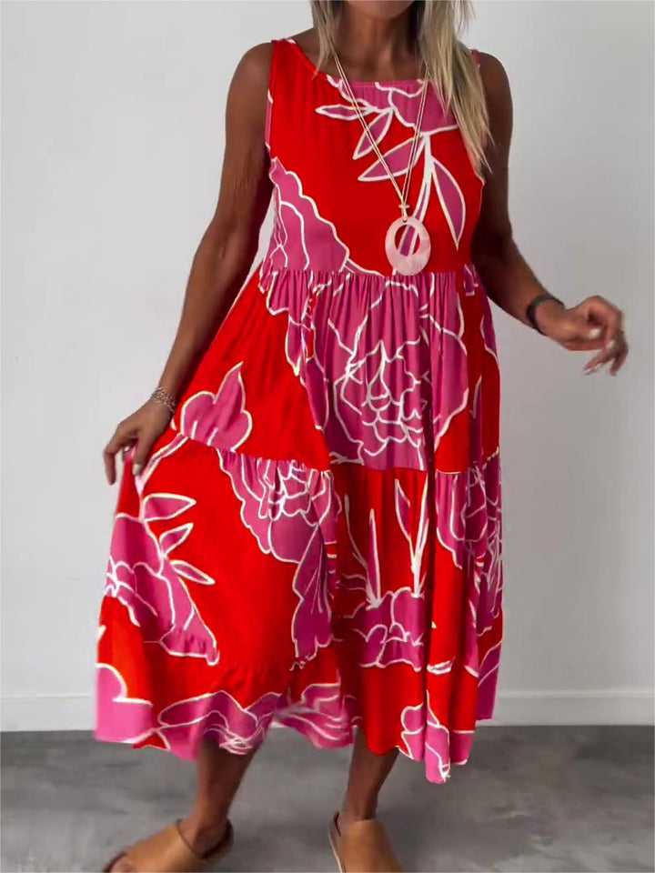 Édith™ | Elegante Jurk met Bloemenprint