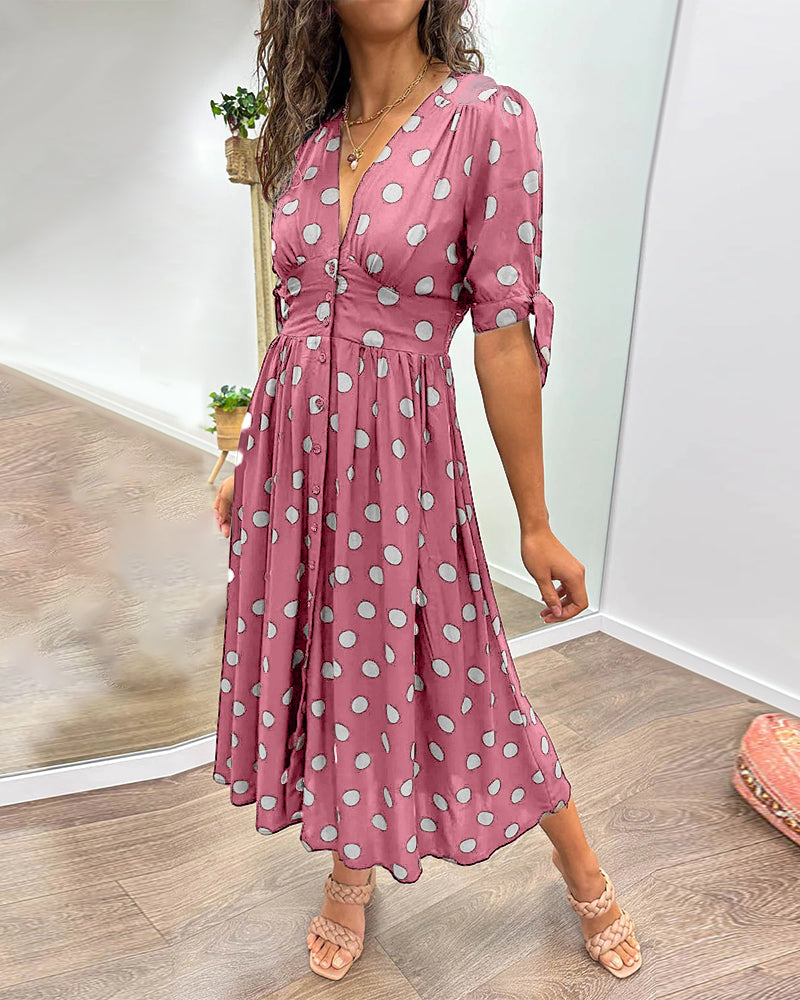 Sarah™ | Elegante Jurk met Stippen