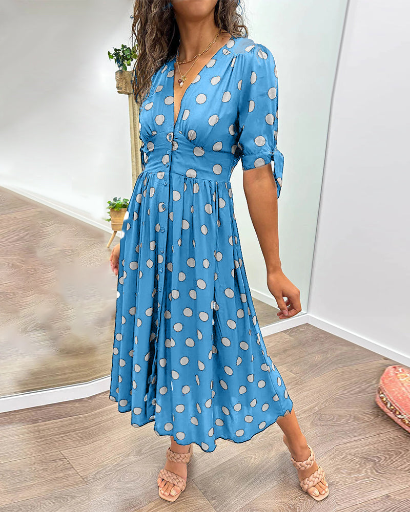 Sarah™ | Elegante Jurk met Stippen