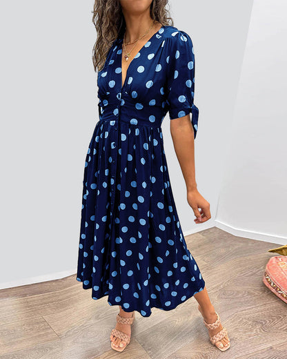 Sarah™ | Elegante Jurk met Stippen