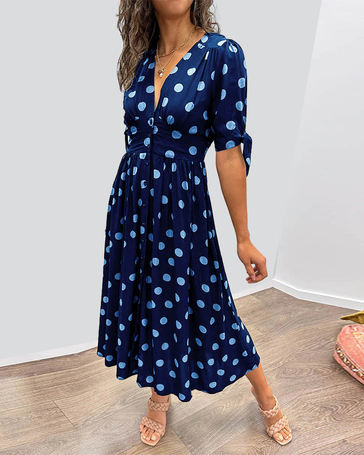 Sarah™ | Elegante Jurk met Stippen
