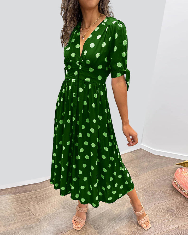 Sarah™ | Elegante Jurk met Stippen