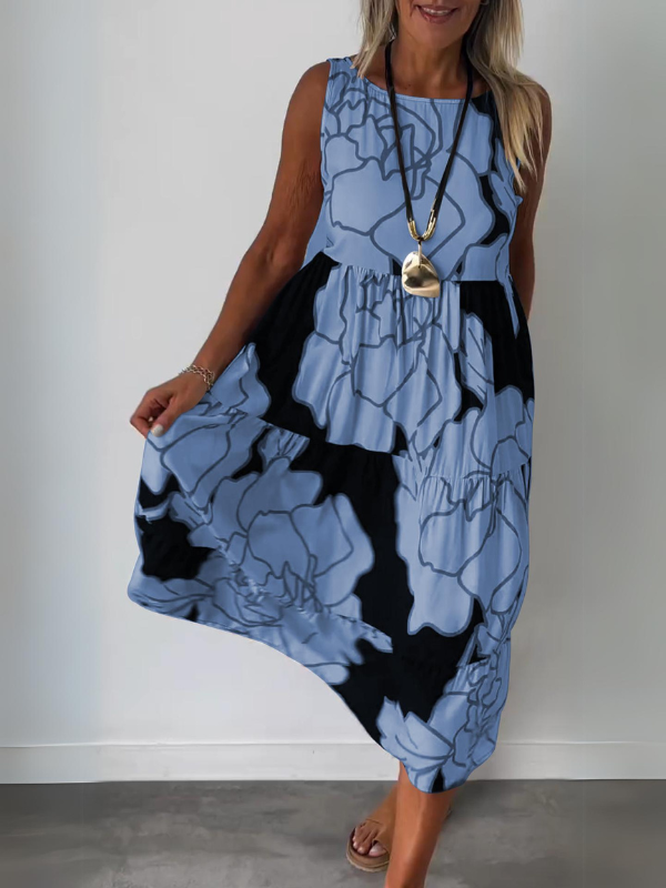 Édith™ | Elegante Jurk met Bloemenprint