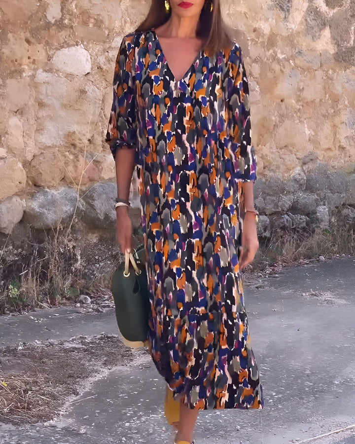 Sylvie™ | Vintage Jurk met V-Hals