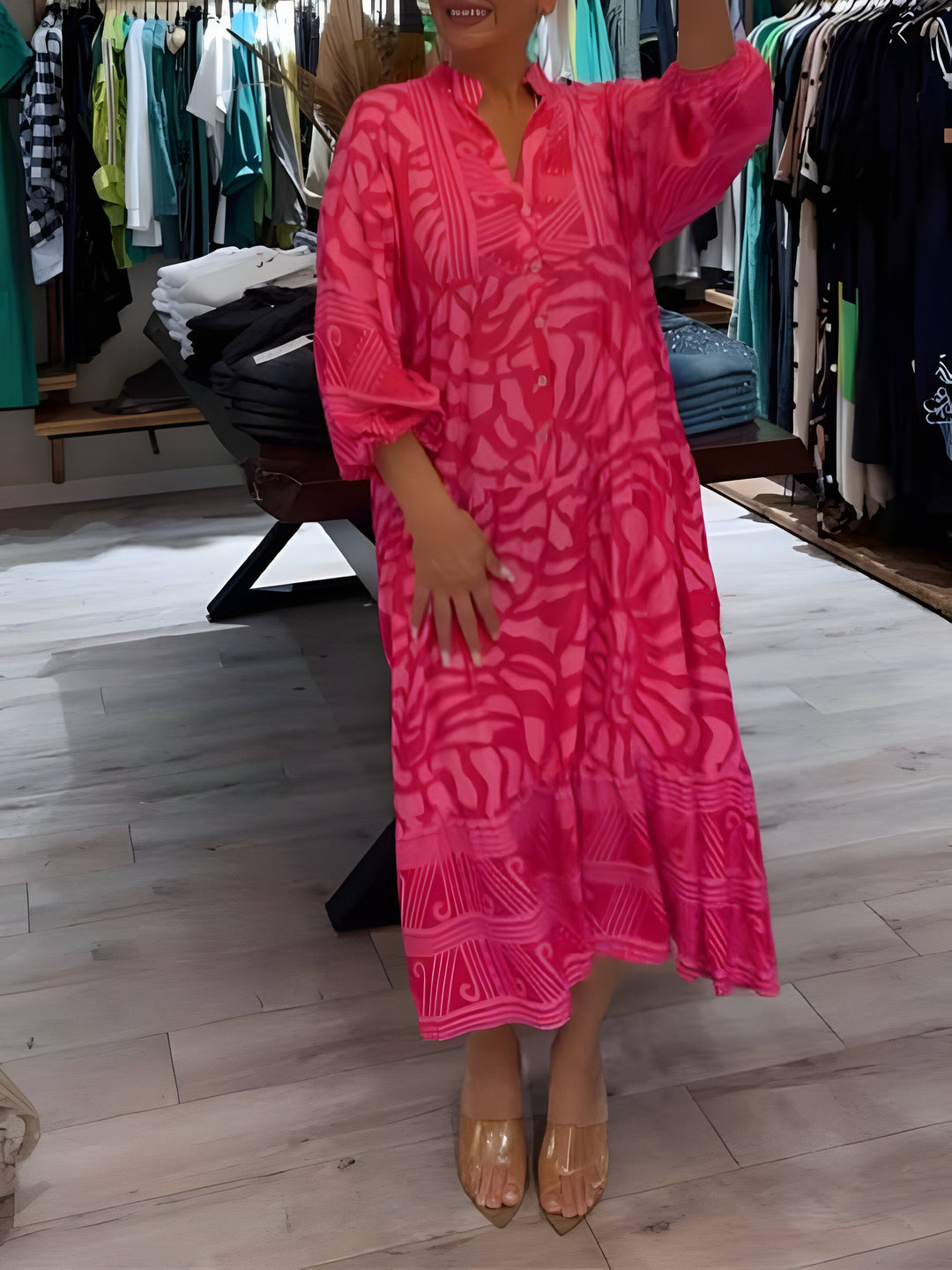 Juul™ | Elegante Jurk met Print en V-Hals