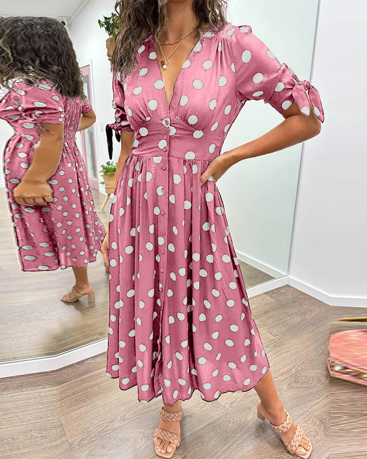 Sarah™ | Elegante Jurk met Stippen