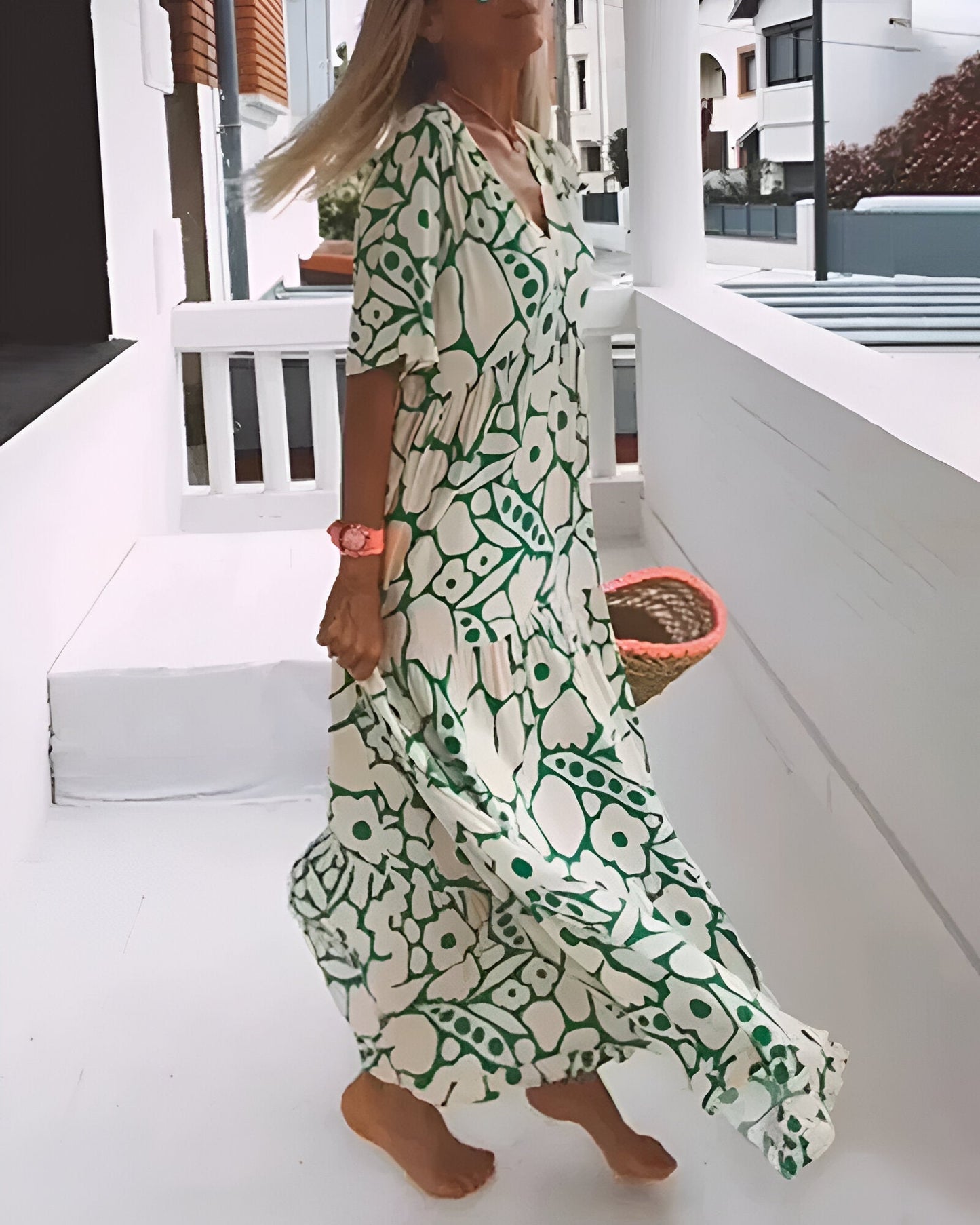 Sophie™ | Losvallende Bloemen Maxi Jurk