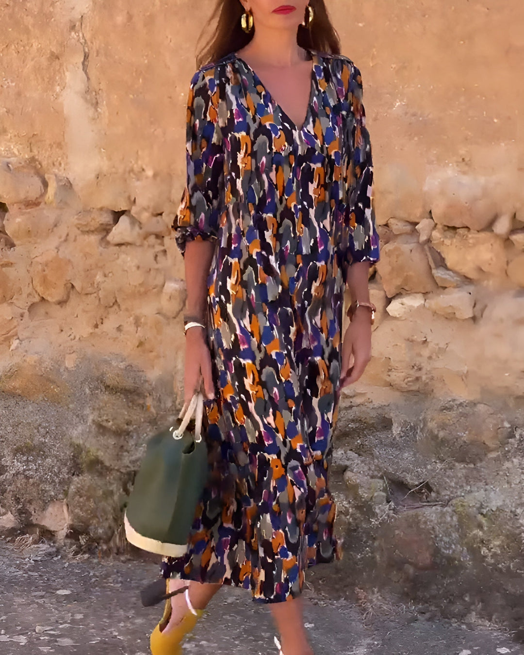 Sylvie™ | Vintage Jurk met V-Hals