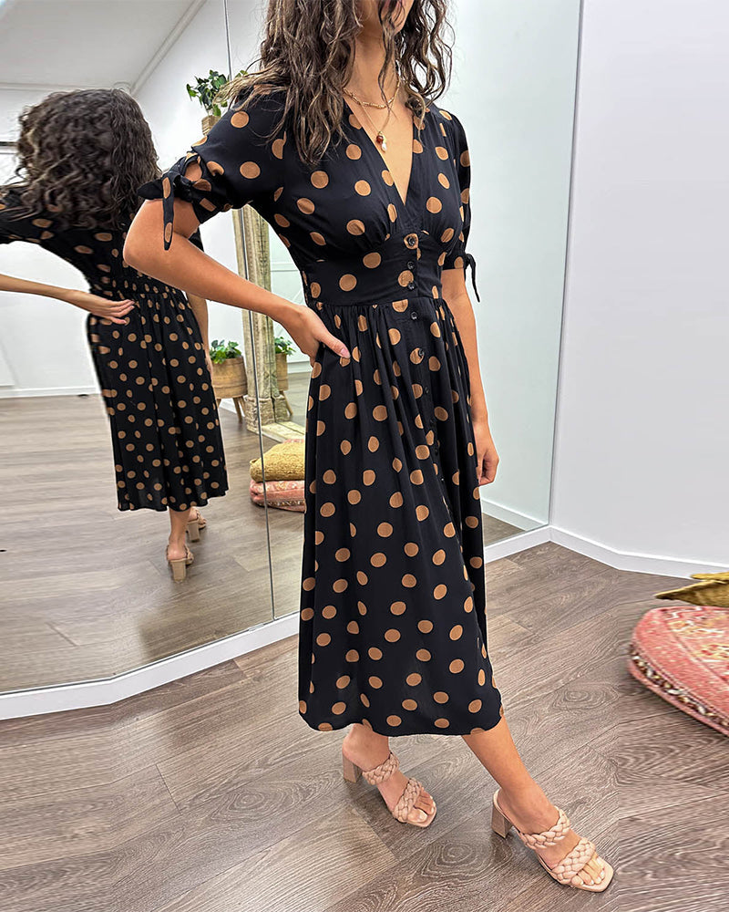 Sarah™ | Elegante Jurk met Stippen