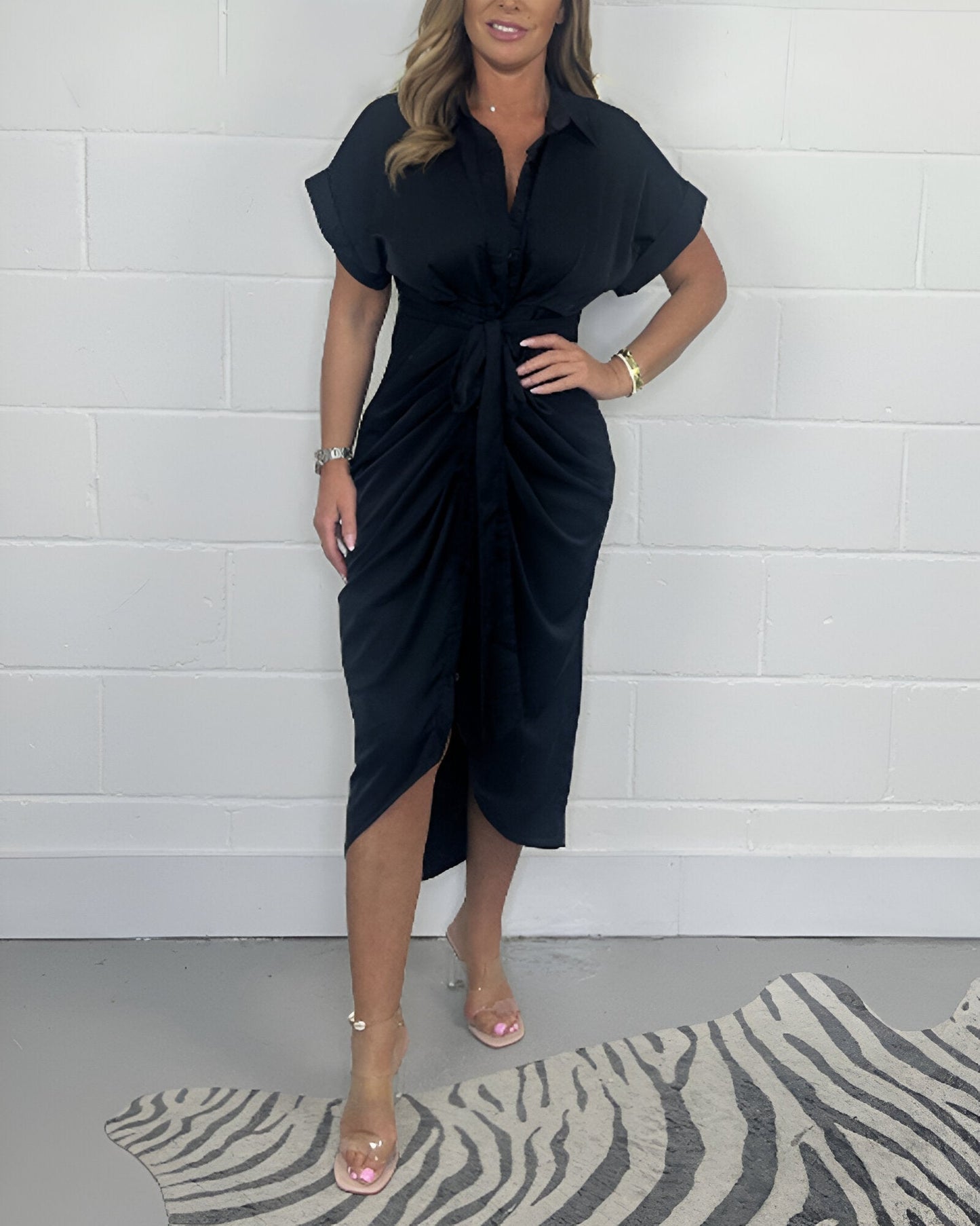 Anouk™ | Luxe Plissé Jurk