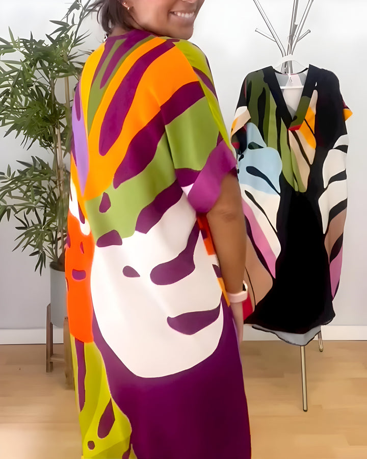 Hanne™ | Jurk met Bladerenprint