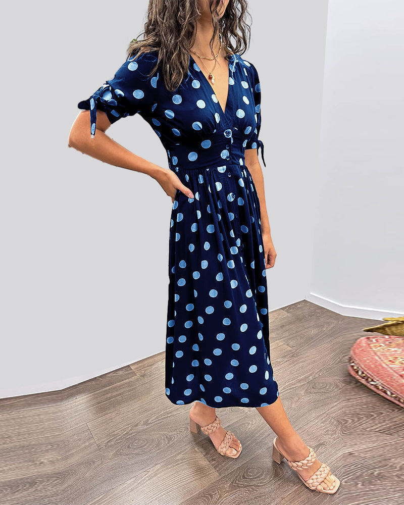 Sarah™ | Elegante Jurk met Stippen