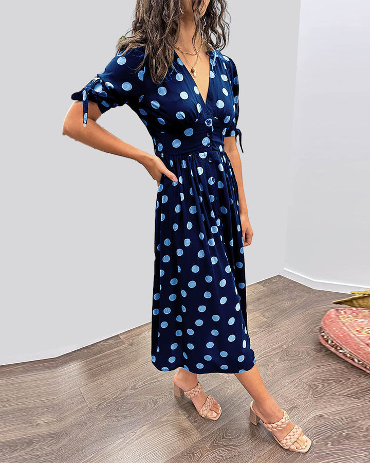 Sarah™ | Elegante Jurk met Stippen