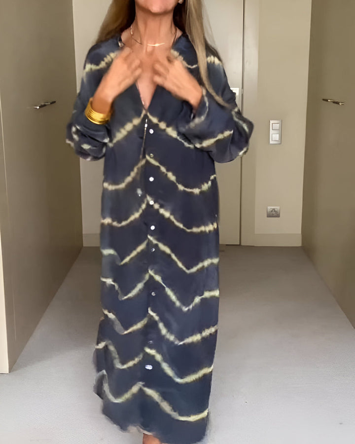 Noor™ | Boho Maxi Jurk met Strepen