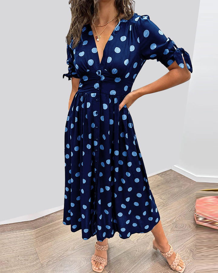Sarah™ | Elegante Jurk met Stippen