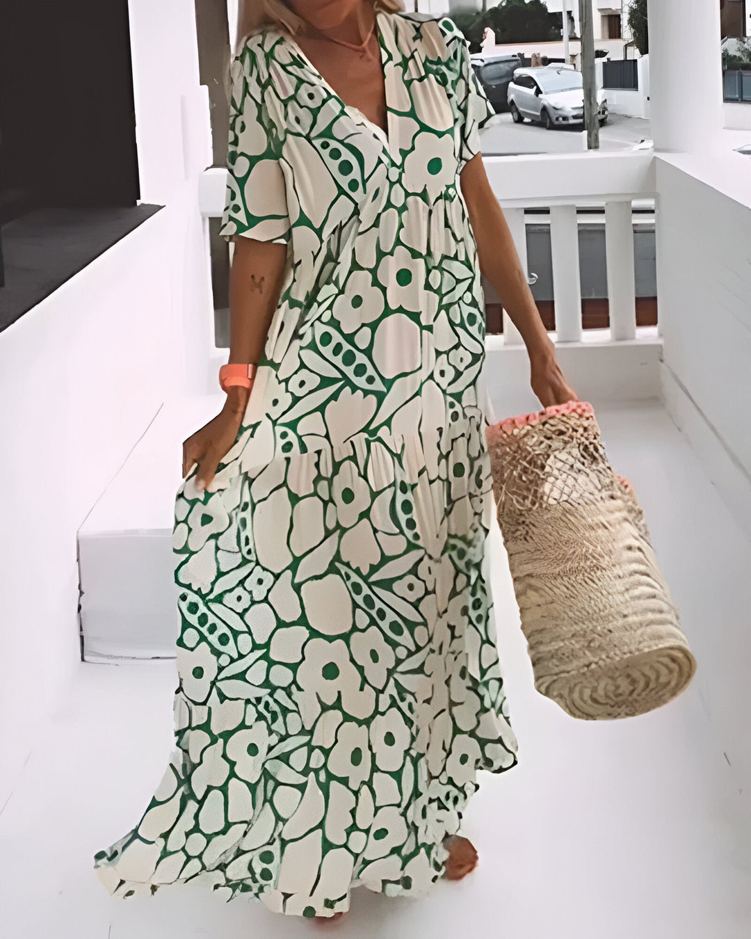 Sophie™ | Losvallende Bloemen Maxi Jurk