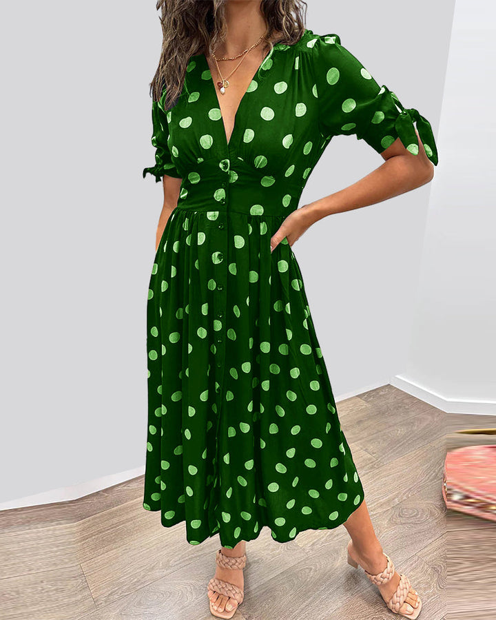 Sarah™ | Elegante Jurk met Stippen