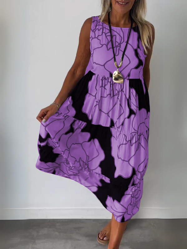 Édith™ | Elegante Jurk met Bloemenprint