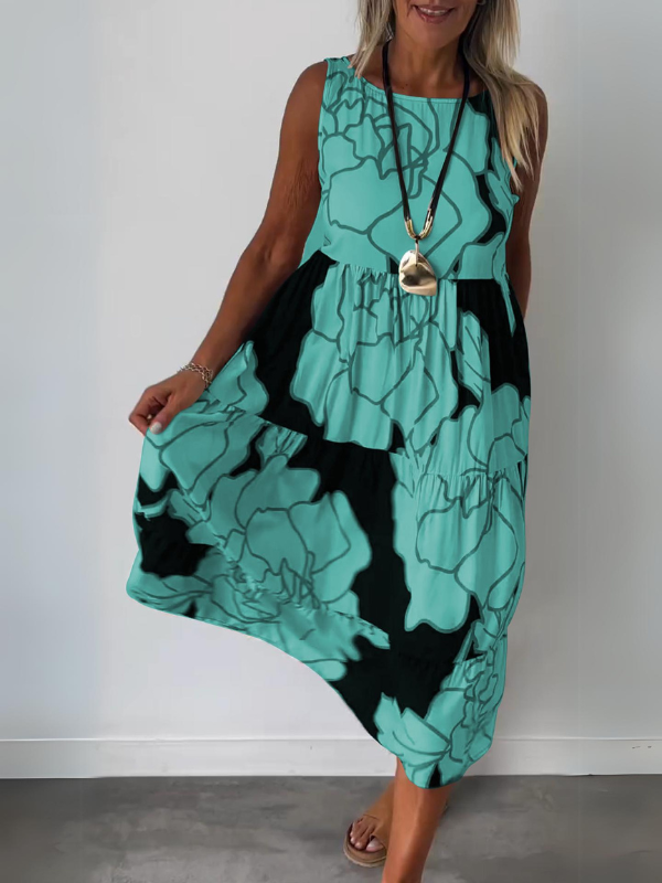 Édith™ | Elegante Jurk met Bloemenprint