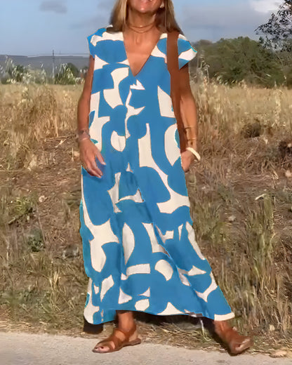 Jacqueline™ | Jurk met Print en V-Hals