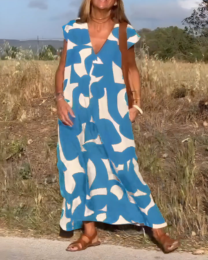 Jacqueline™ | Jurk met Print en V-Hals