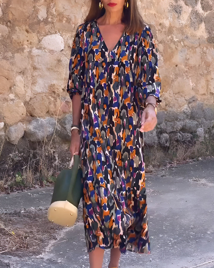Sylvie™ | Vintage Jurk met V-Hals