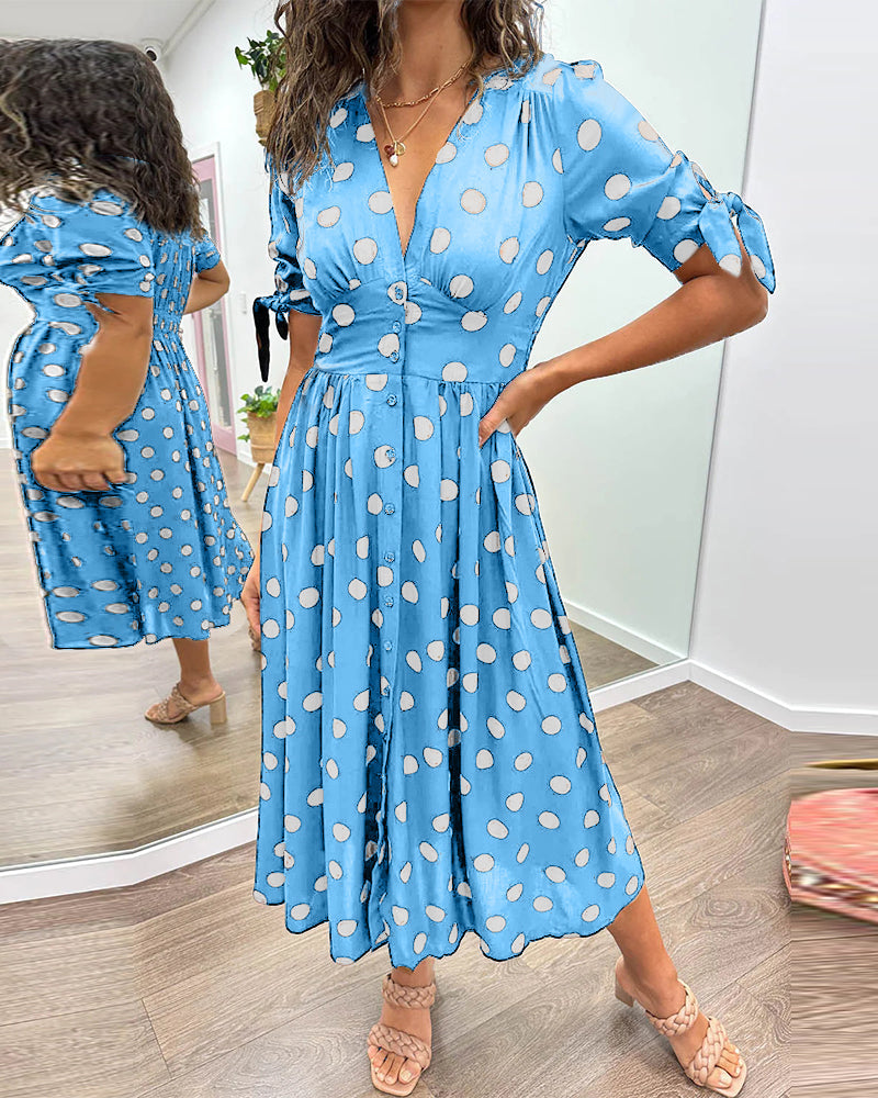 Sarah™ | Elegante Jurk met Stippen