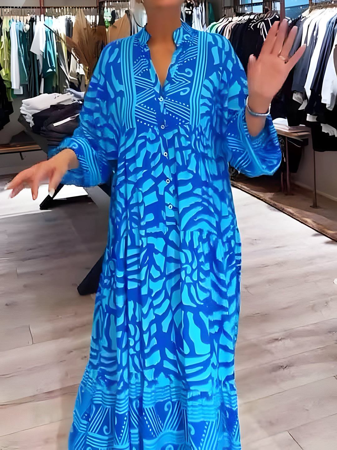Juul™ | Elegante Jurk met Print en V-Hals
