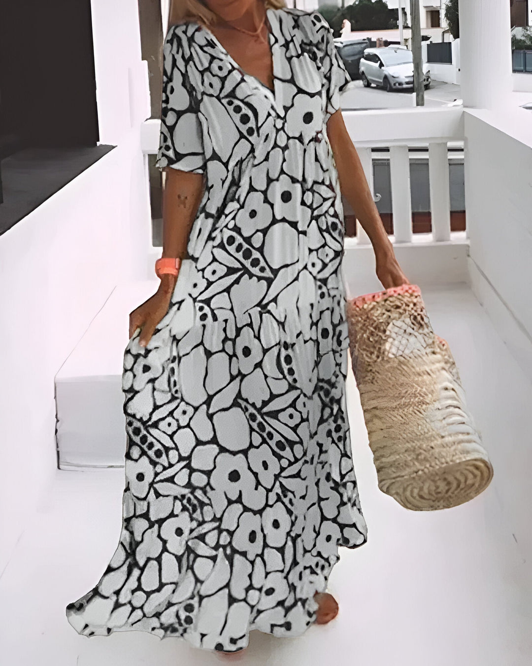 Sophie™ | Losvallende Bloemen Maxi Jurk