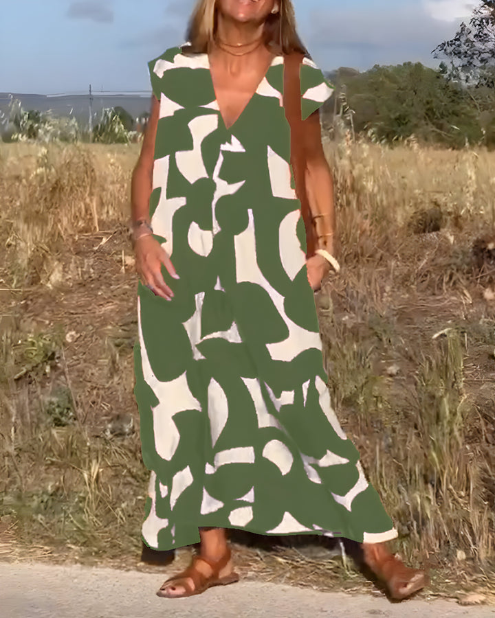Jacqueline™ | Jurk met Print en V-Hals