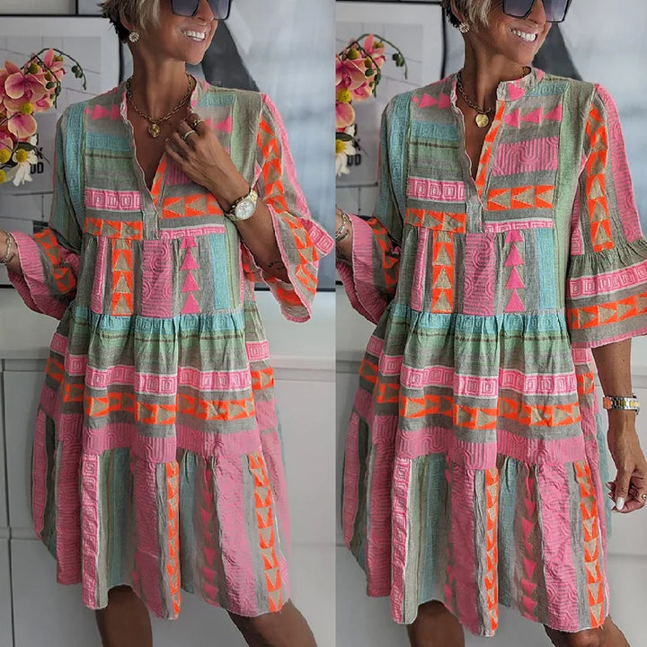 Dominique™ | Elegante Zomer Midi Jurk
