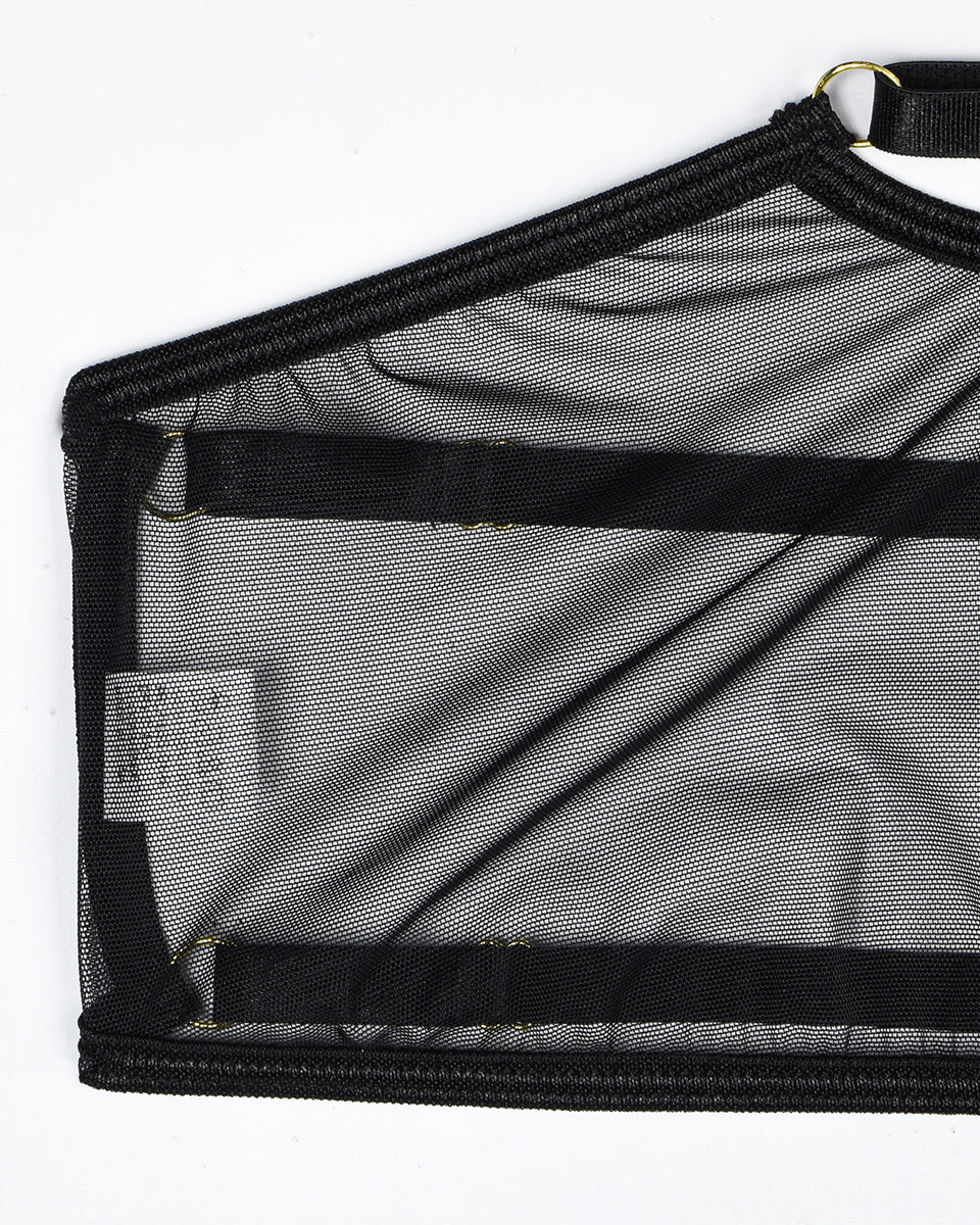 Eline™ | Set van Transparante Mesh Lingerie 4 Stukken
