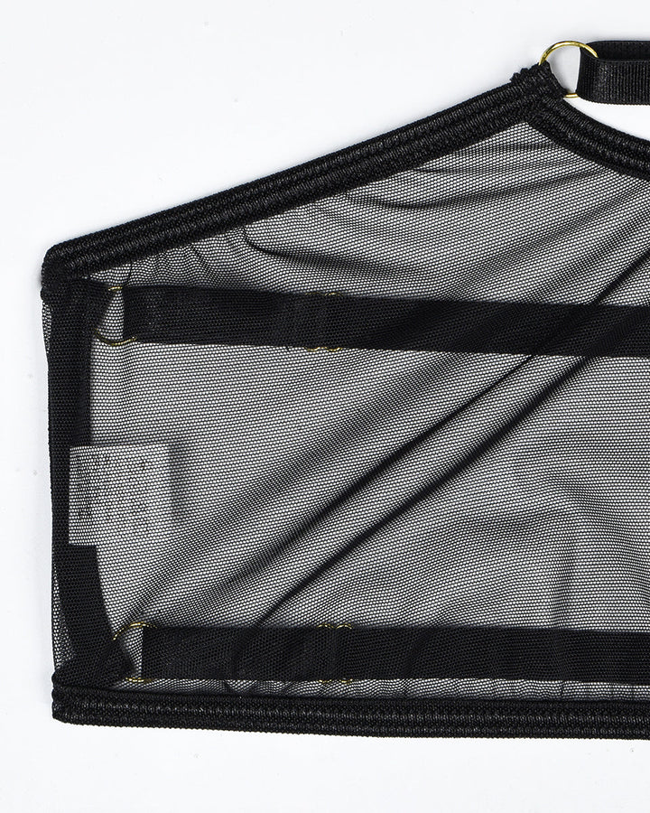 Eline™ | Set van Transparante Mesh Lingerie 4 Stukken