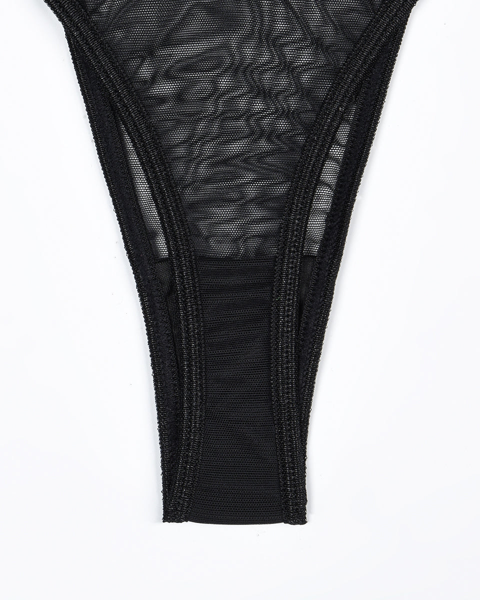 Eline™ | Set van Transparante Mesh Lingerie 4 Stukken