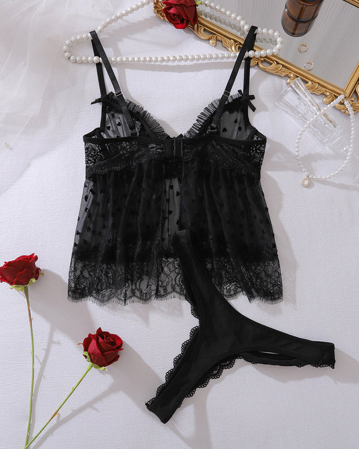 Rosa™ | Set Top en Sensuele Mesh & Slip
