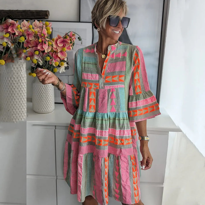 Dominique™ | Elegante Zomer Midi Jurk
