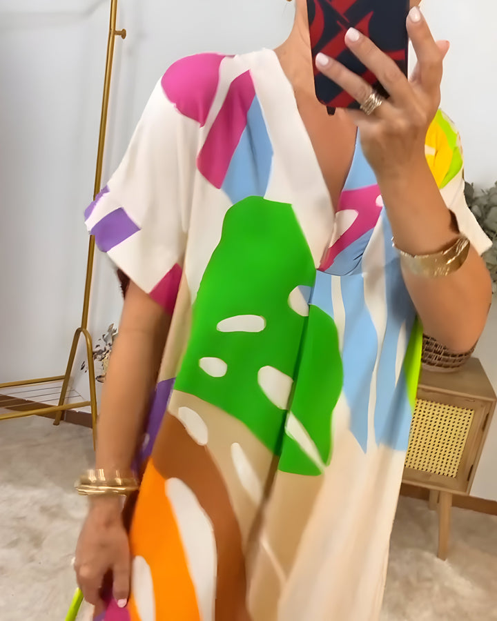 Hanne™ | Jurk met Bladerenprint