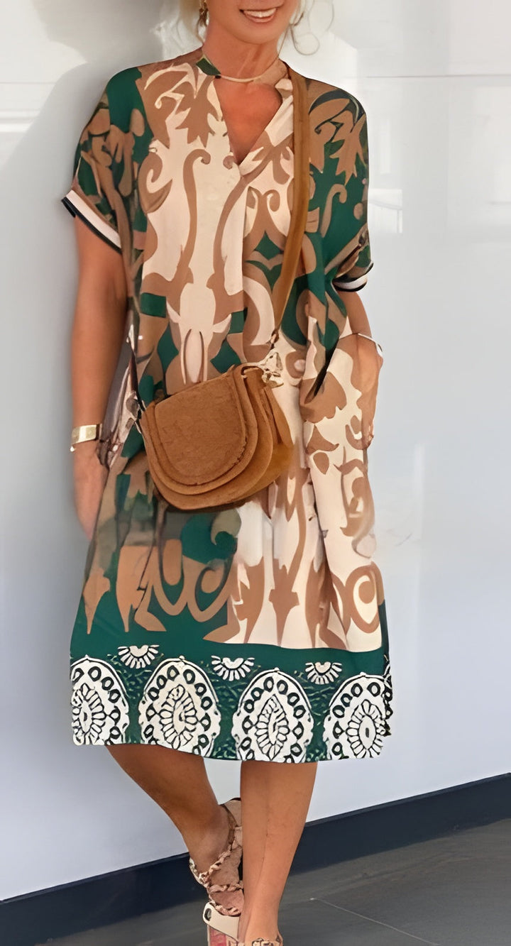 Camille™ | Kleurvolle maxi jurk