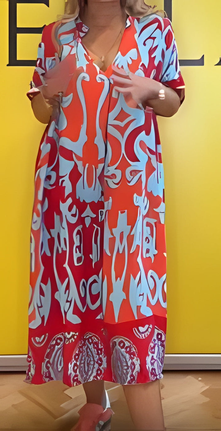 Camille™ | Kleurvolle maxi jurk