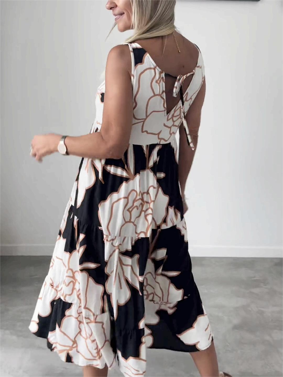 Édith™ | Elegante Jurk met Bloemenprint