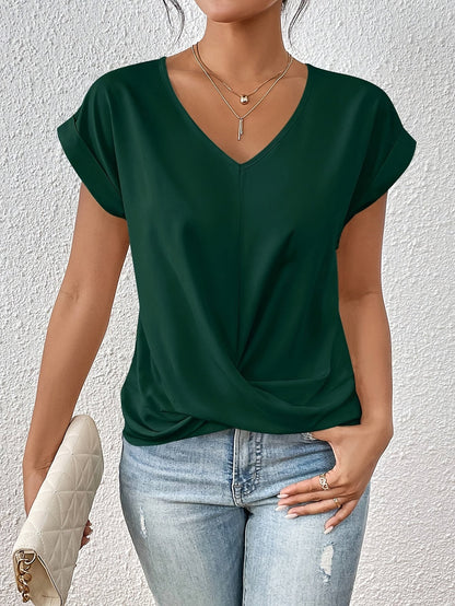 Cleo™ | Casual T-shirt met sweetheart halslijn