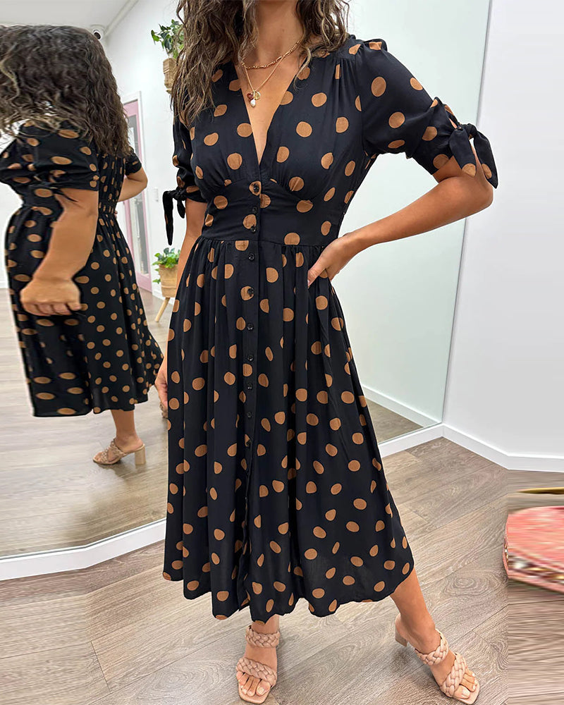 Sarah™ | Elegante Jurk met Stippen