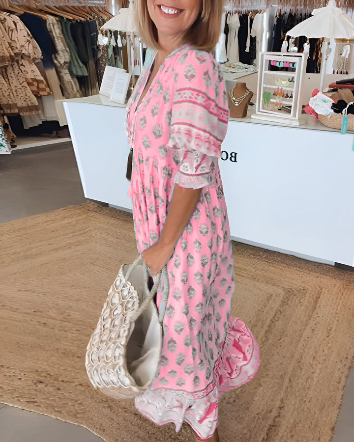 Élina™ | Luchtige Bohemian Maxi Jurk