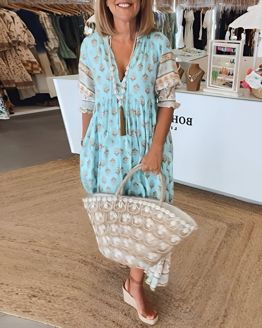 Élina™ | Luchtige Bohemian Maxi Jurk