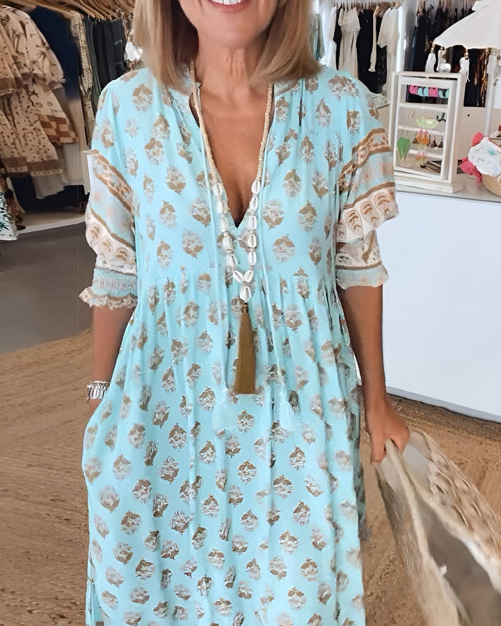 Élina™ | Luchtige Bohemian Maxi Jurk