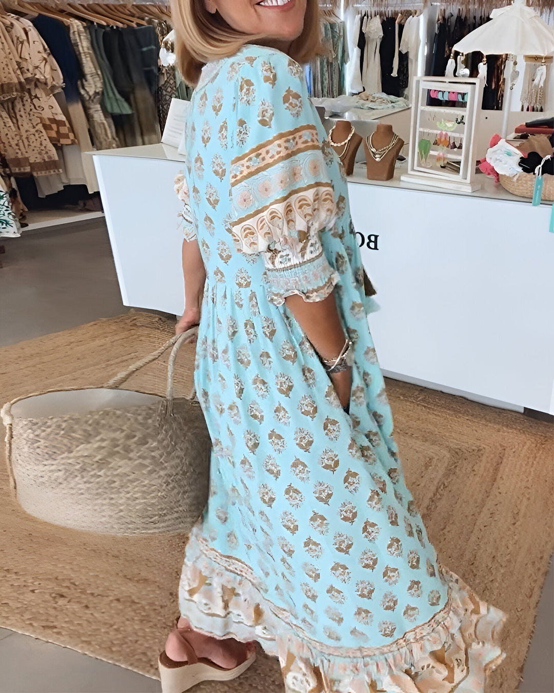 Élina™ | Luchtige Bohemian Maxi Jurk