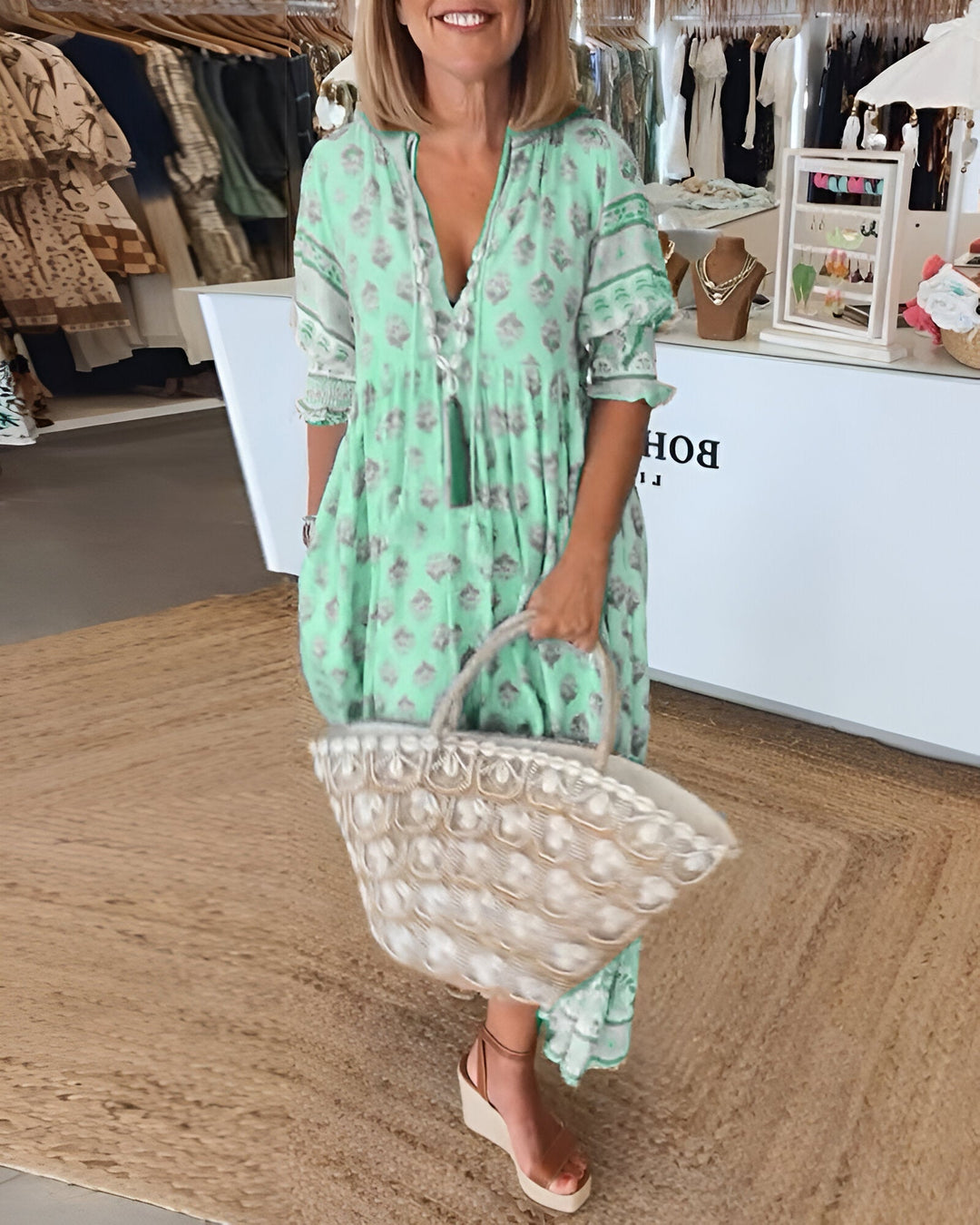 Élina™ | Luchtige Bohemian Maxi Jurk