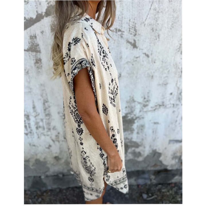 Elma™ | Boho Overhemdjurk met Zakken
